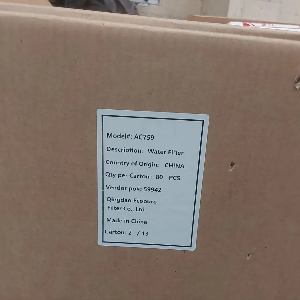 BOX CONTAINING APPROXIMATELY 80x BRAND NEW JANTEX WATER FILTER CARTRIDGES 