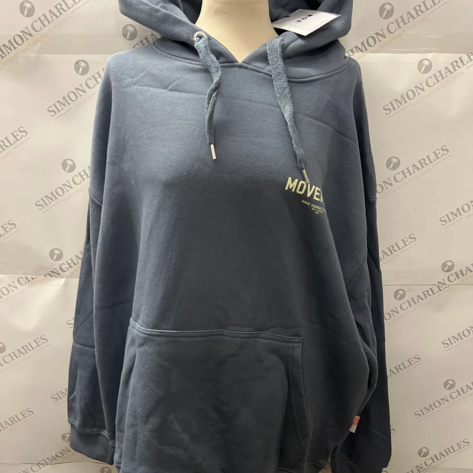 MOVEMENT OVERSIZED FIT OVERHEAD HOODIE IN BLUE SIZE XL