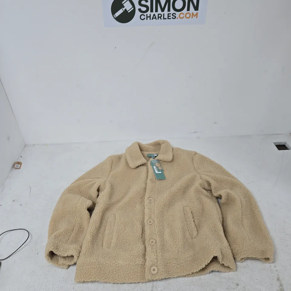 LA MAREY BEIGE TEDDY COAT – WOMEN'S SIZE S