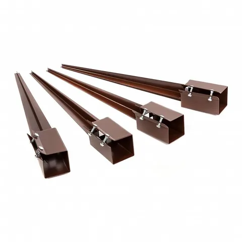 OYPLA 4X HEAVY DUTY DRIVE DOWN FENCE POST ANCHOR SPIKE GRIP HOLDER - 75 X 750MM