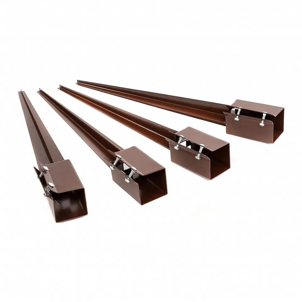 OYPLA 4X HEAVY DUTY DRIVE DOWN FENCE POST ANCHOR SPIKE GRIP HOLDER - 75 X 750MM