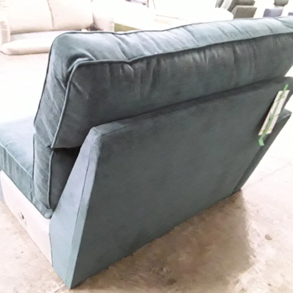 QUALITY DESIGNER SOFA RHF SECTION - TEAL FABRIC