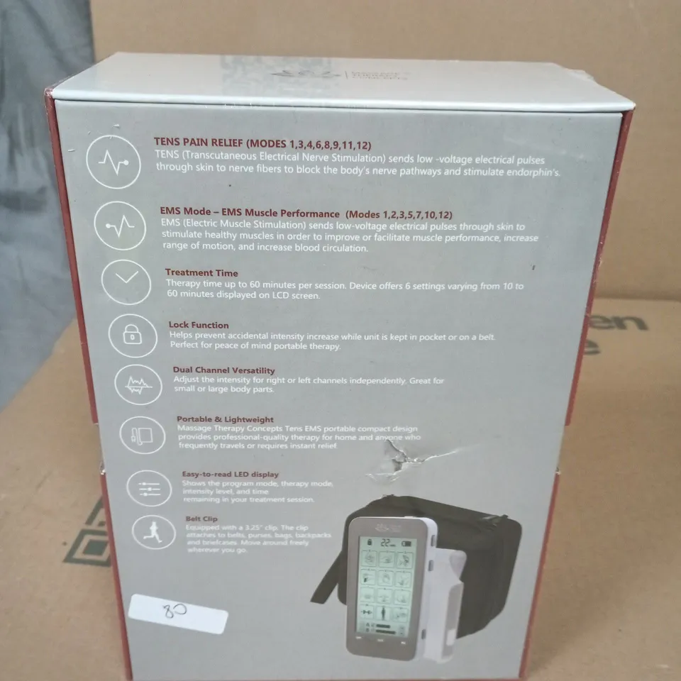 SEALED VERVE DELUXE TENS & EMS MUSCLE STIMULATOR – BOXED