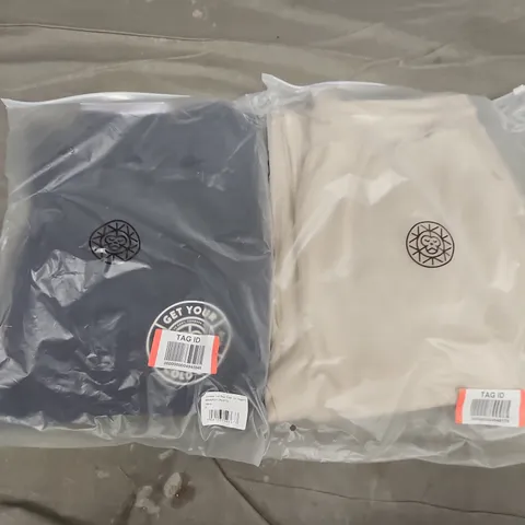 APPROXIMATELY 20 ASSORTED BAGGED UNISEX BRASS MONKEY JOGGERS IN VARIOUS SIZES TO INCLUDE NAVY & CLAY COLOURS 