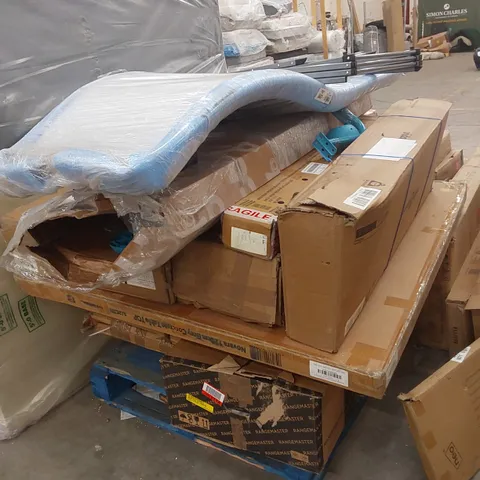 PALLET OF ASSORTED INCOMPLETE FURNITURE PARTS AND PIECES