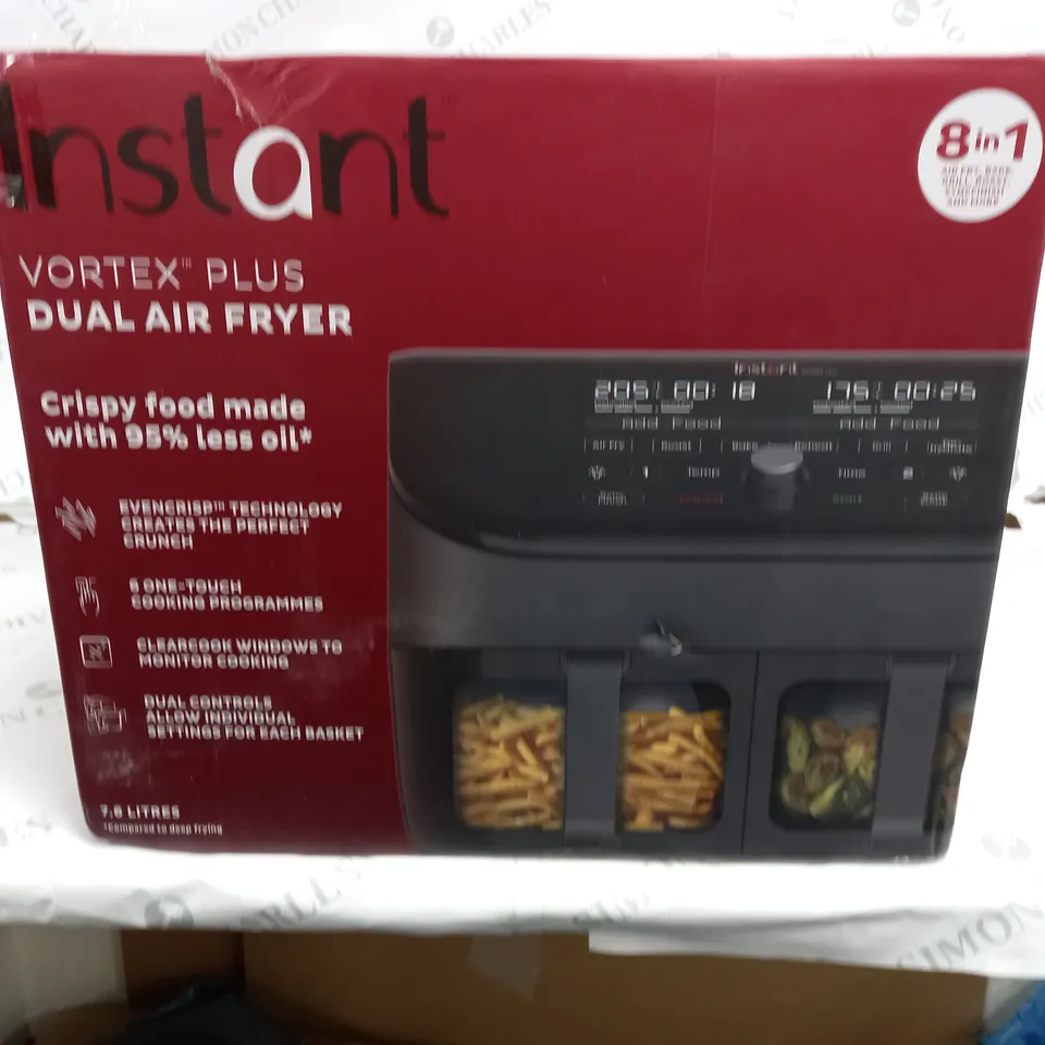 INSTANT VORTEX 8 IN 1 DUAL AIR FRYER