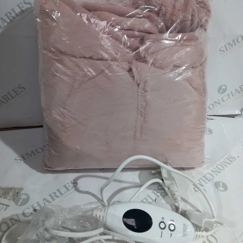 BOXED COZEE HOME HEATED BLANKET IN PINK