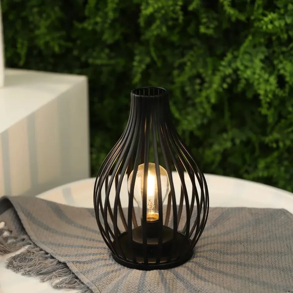 BOXED EXAEL 24cm BLACK TABLE LAMP (1 BOX)