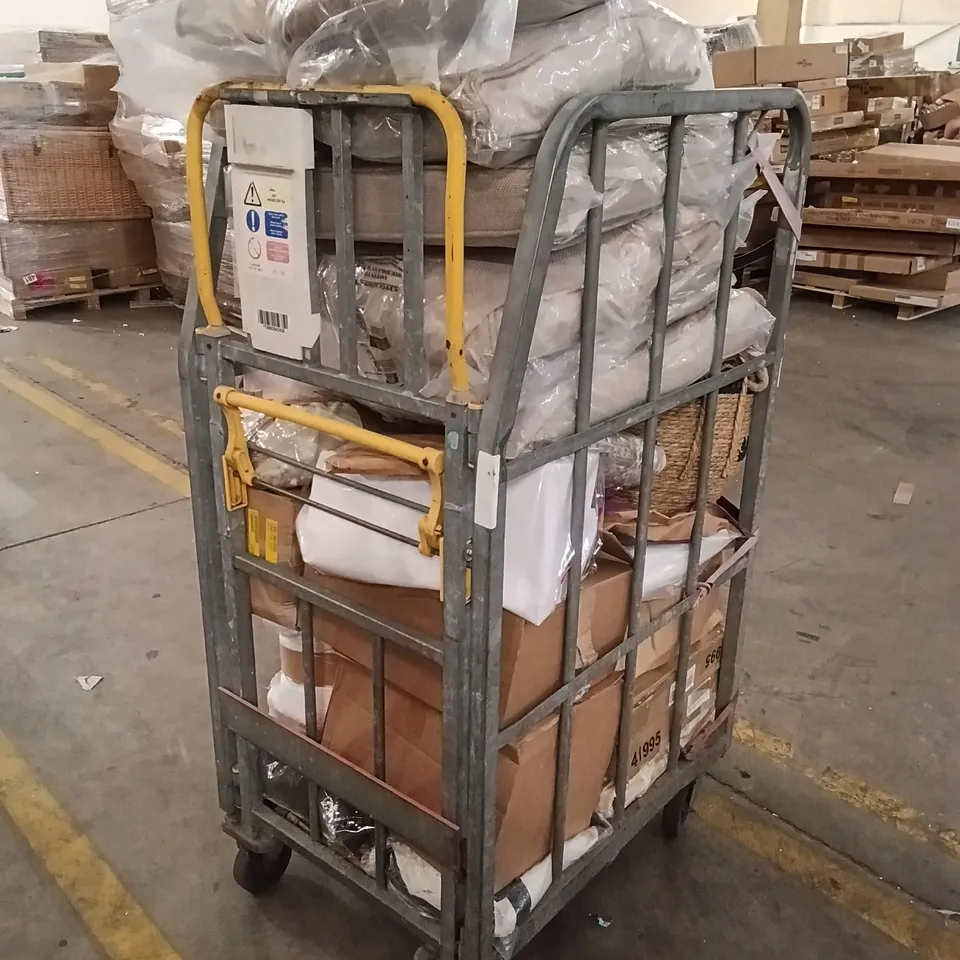 CAGE OF ASSORTED HOUSEHOLD GOODS AND ITEMS - CAGE NOT INCLUDED