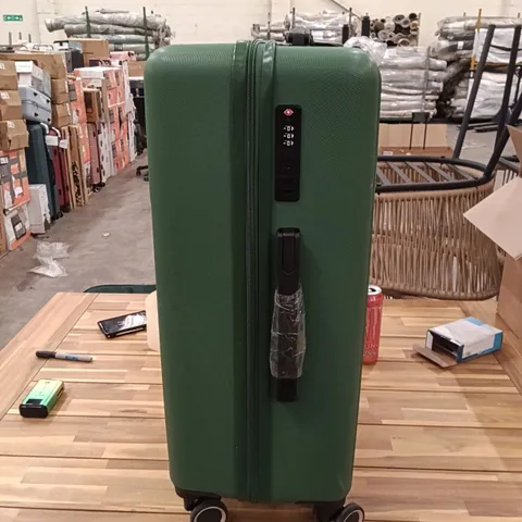 UNBOXED KEPLIN LUGG 24 INCH VACAY TRAVEL SUITCASE GREEN COLOUR WITH WHEELS AND LOCK NUMBERS 