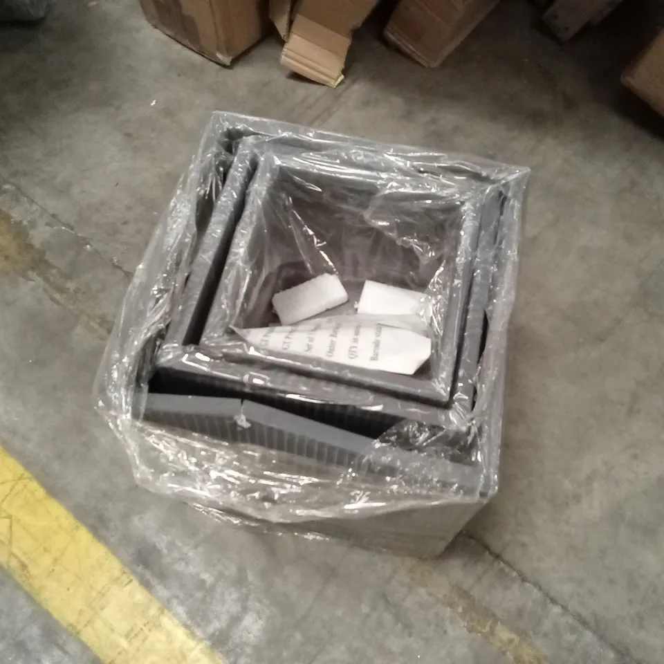SET OF 3 SIDDINGTON SQUARE PLANTERS - GREY