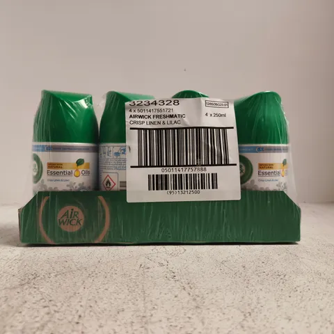AIR WICK FRESHMATIC AUTOMATIC AIR FRESHENER REFILLS – 4 X 250ML