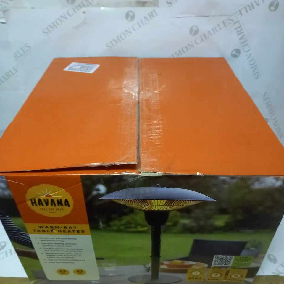 HAVANNA WARM-RAY TABLE HEATER - 1500W HALOGEN RRP £199.99