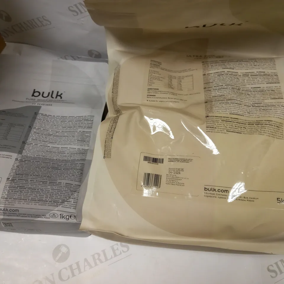 BULK PROTEIN AND GROUND OATS  2 ITEMS 
