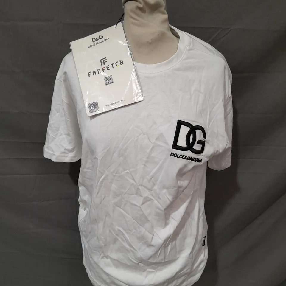 DOLCE & GABBANA WHITE T-SHIRT - MEDIUM