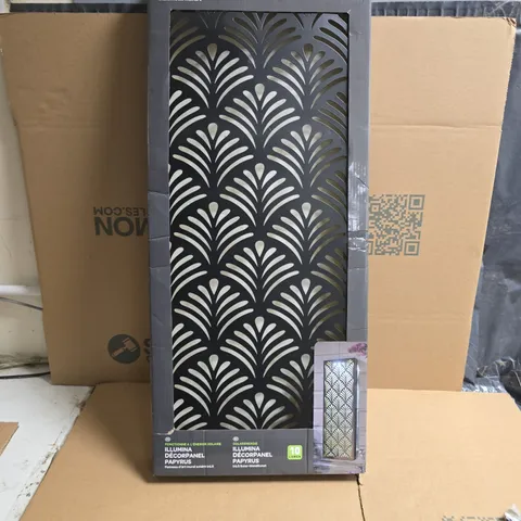 SMART SOLAR ILLUMINA DΓCOR PANEL PAPYRUS β SOLAR-POWERED METAL WALL ART