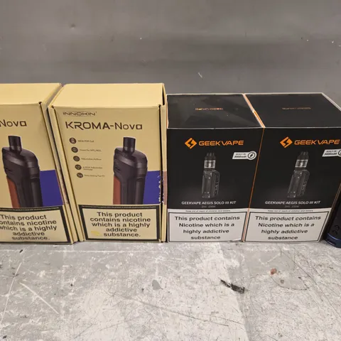 BOX OF APPROXIMATELY 15 ASSORTED E-CIGARETTES PRODUCTS TO INCLUDE - INNOKIN, GEEK VAPE ETC