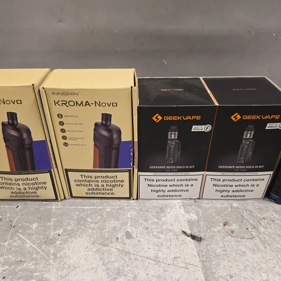 BOX OF APPROXIMATELY 15 ASSORTED E-CIGARETTES PRODUCTS TO INCLUDE - INNOKIN, GEEK VAPE ETC