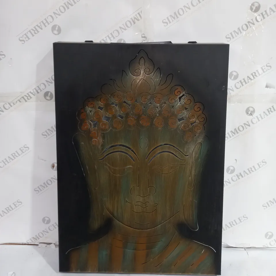INNOVATORS SOLAR LED PEACEFUL BUDDHA WALL DECOR
