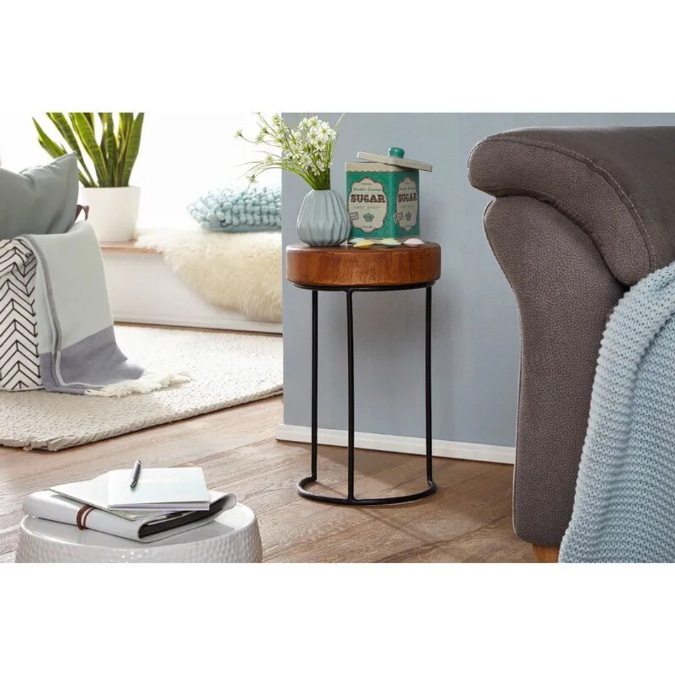 BOXED AKOLA SIDE TABLE - SHEESHAM COLOUR