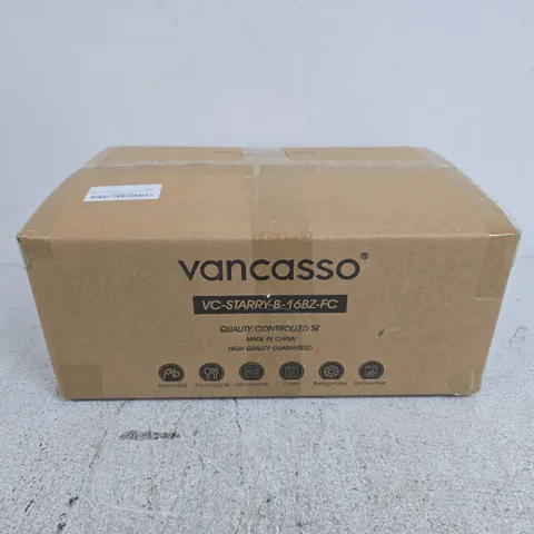 VANCASSO STARRY 16OZ STONEWARE COFFEE MUGS (SET OF 6) IN STARRY BLUE