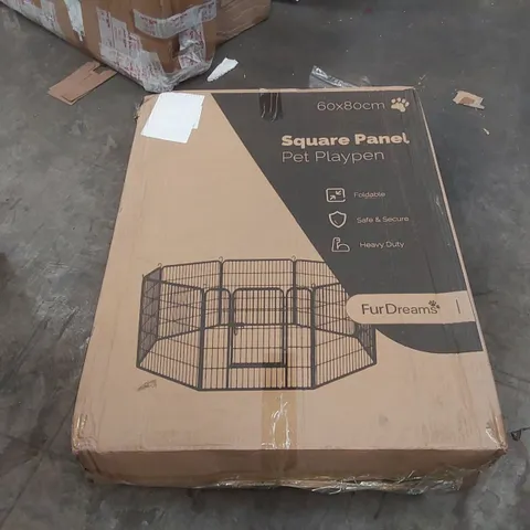 BOXED FURDREAMS SQUARE PANEL PET PLAY PEN