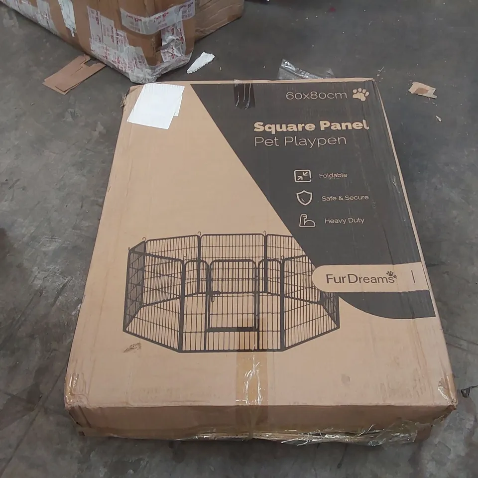 BOXED FURDREAMS SQUARE PANEL PET PLAY PEN