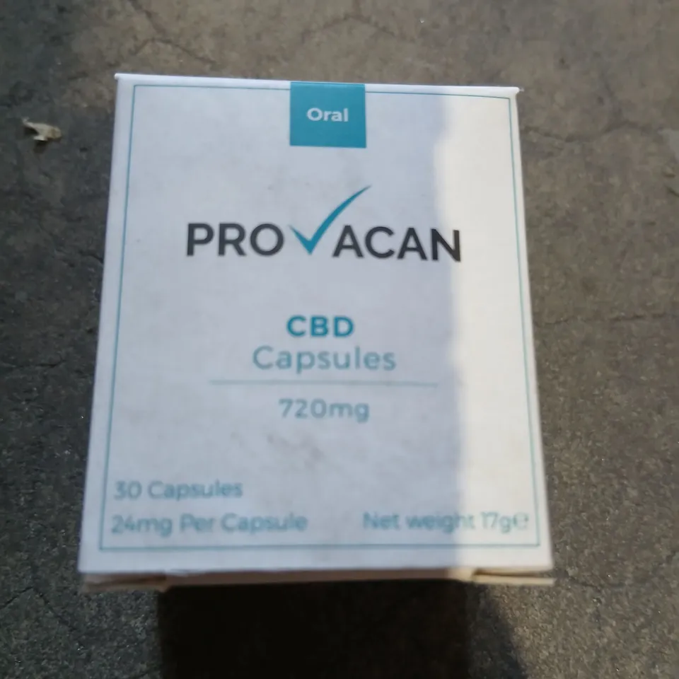 APPROXIMATELY 40 PROVACAN CBD CAPSULES 720MG – 30 CAPSULES (ORAL)