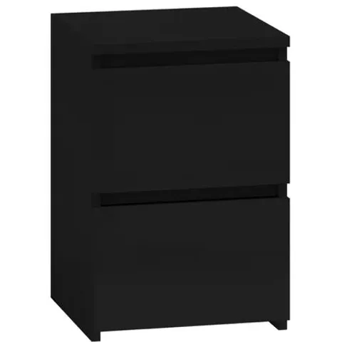 BOXED TONYA 2 DRAWER BEDSIDE TABLE COLOUR: BLACK