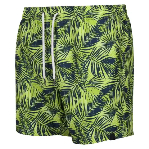 BRAND NEW REGATTA MENS LORAS SWIM SHORT IN GREEN PALM PRINT - XL