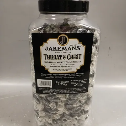JAKEMANS THROAT & CHEST SOOTHING MENTHOL LOZENGES - 2.75KG