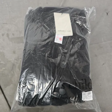 BAGGED NOBODYS CHILD LONG SLEEVE FINCHLEY CORD SHIRT DRESS PLAIN IN CORD BLACK - UK 10