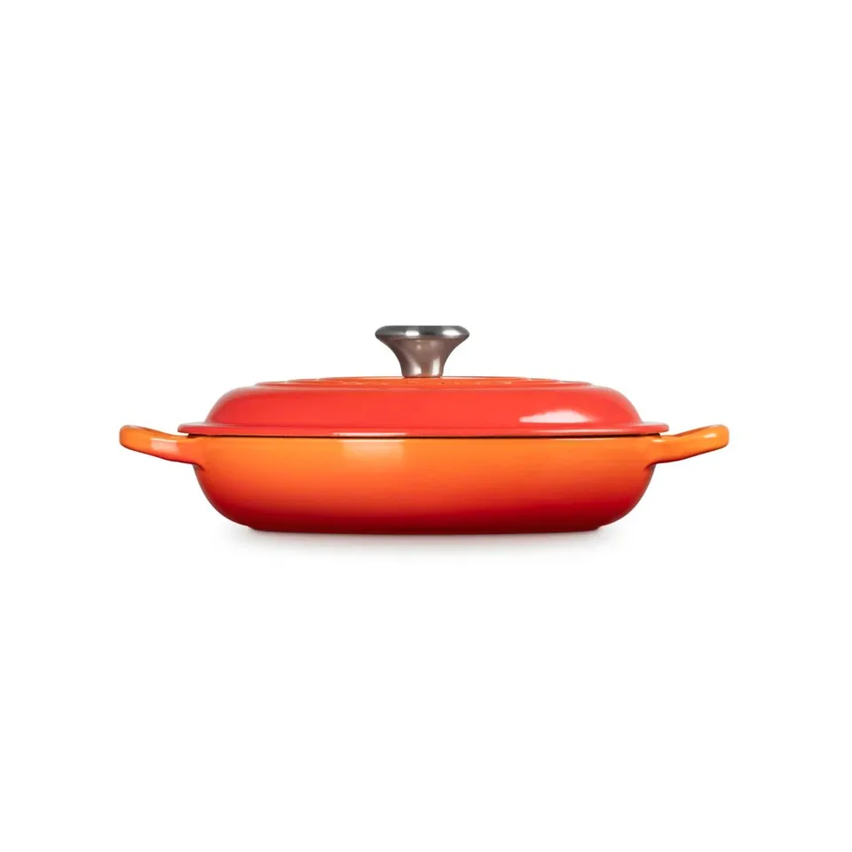 BOXED LE CREUSET SIGNATURE SHALLOW CASSEROLE 22CM