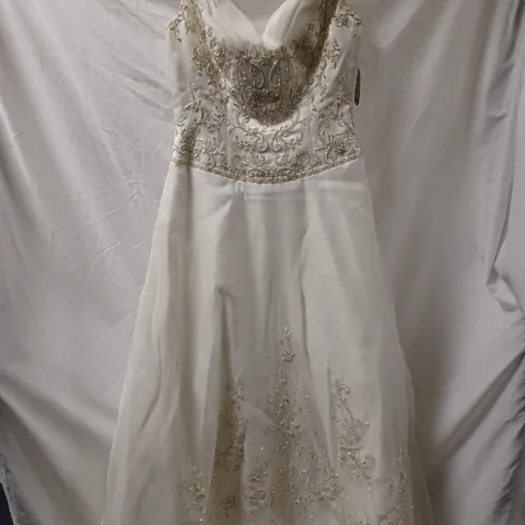 MARC LE CARR MC07138 WEDDING DRESS, IVORY - SIZE 12