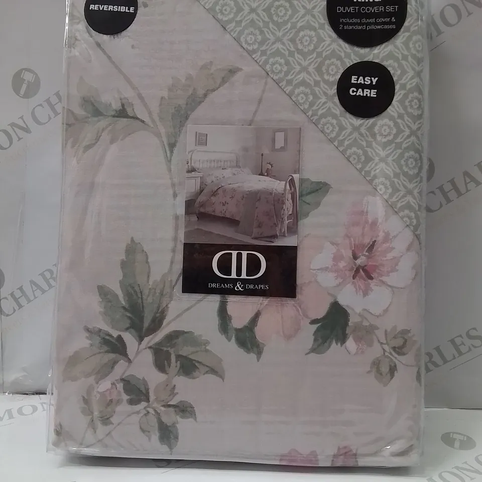 BRAND NEW DREAMS & DRAPES SUPER KING DUVET COVER SET WITH FLORAL DESIGN 