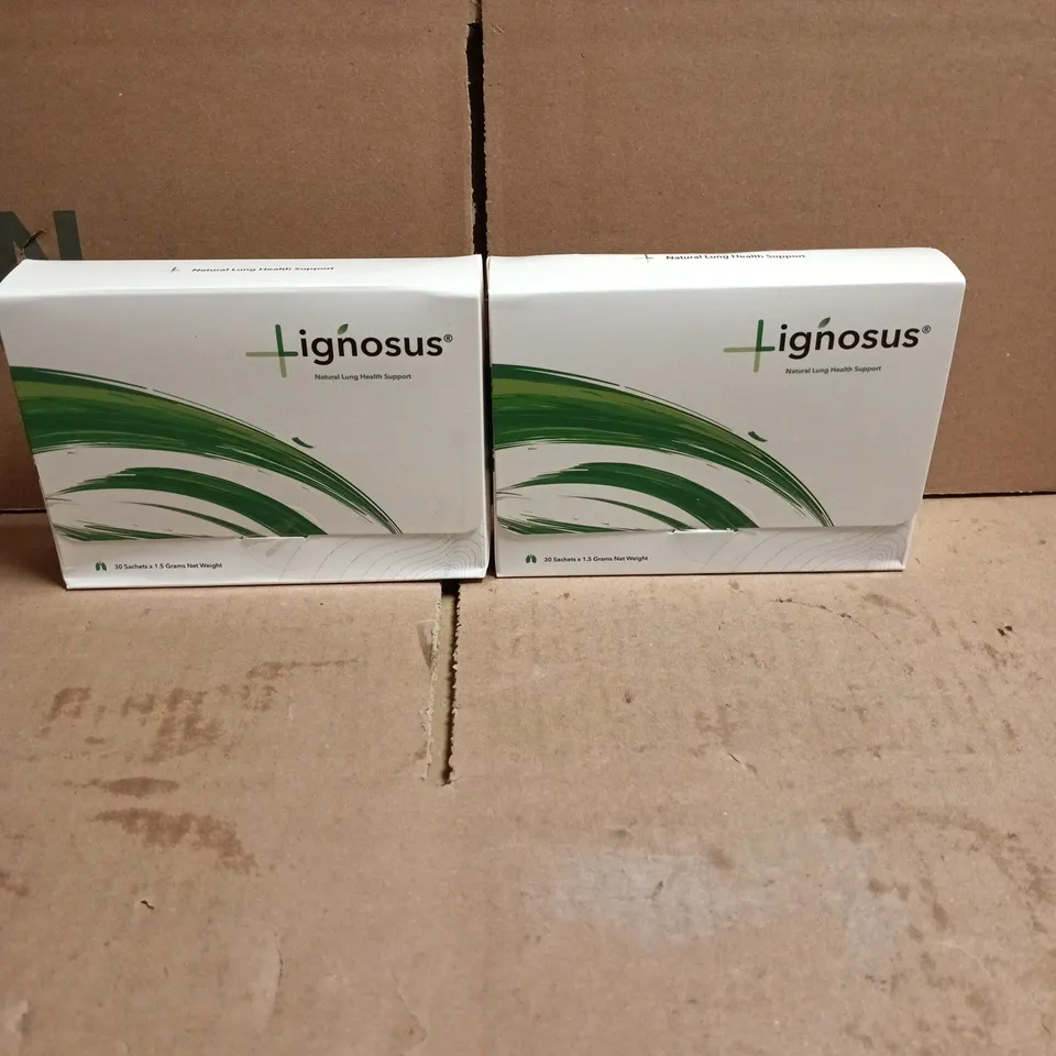 2 X LIGNOSUS NATURAL HEALTH LUNG HEALTH SUPPORT 30 SACHETS