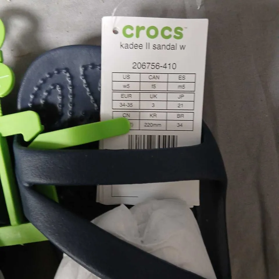 CROCS KADEE II SANDAL W - NAVY, UK 3 (US 5)