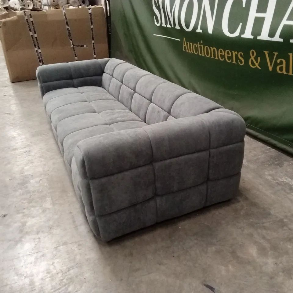 RAPPOLI FABRIC 3 SEATER SOFA - GREY