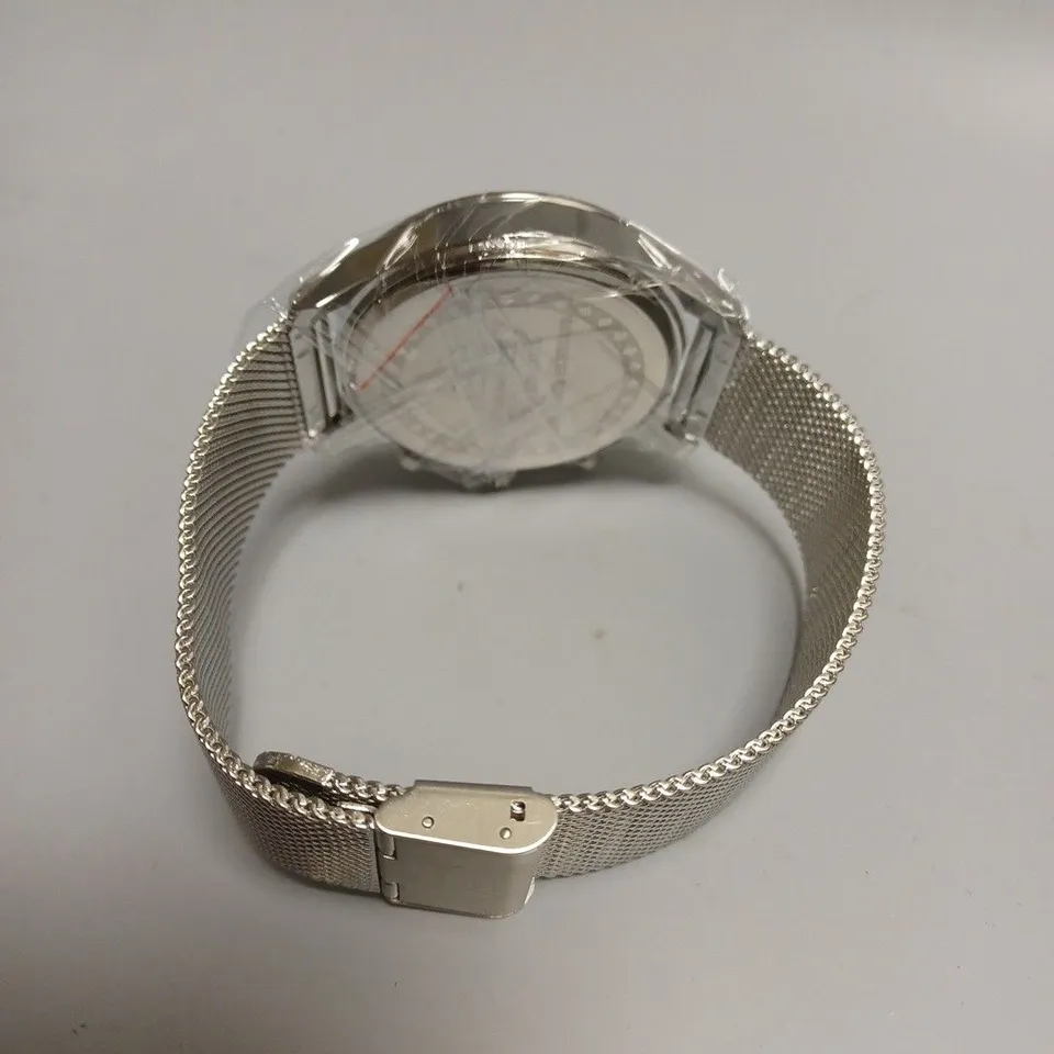 ZIHLMANN & CO STAINLESS STEEL BLACK DIAL CHRONOGRAPH WATCH