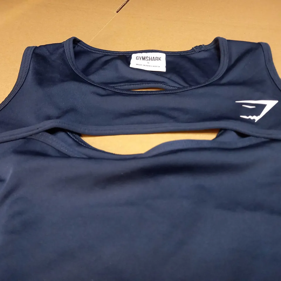 GYMSHARK WOMENS SPORTS TOP - NAVY - SMALL