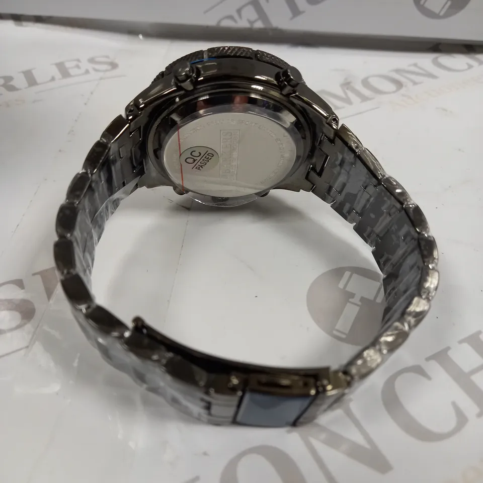 BOXED BARKERS OF KENSINGTON PREMIER SPORT BLUE DIAL WATCH 