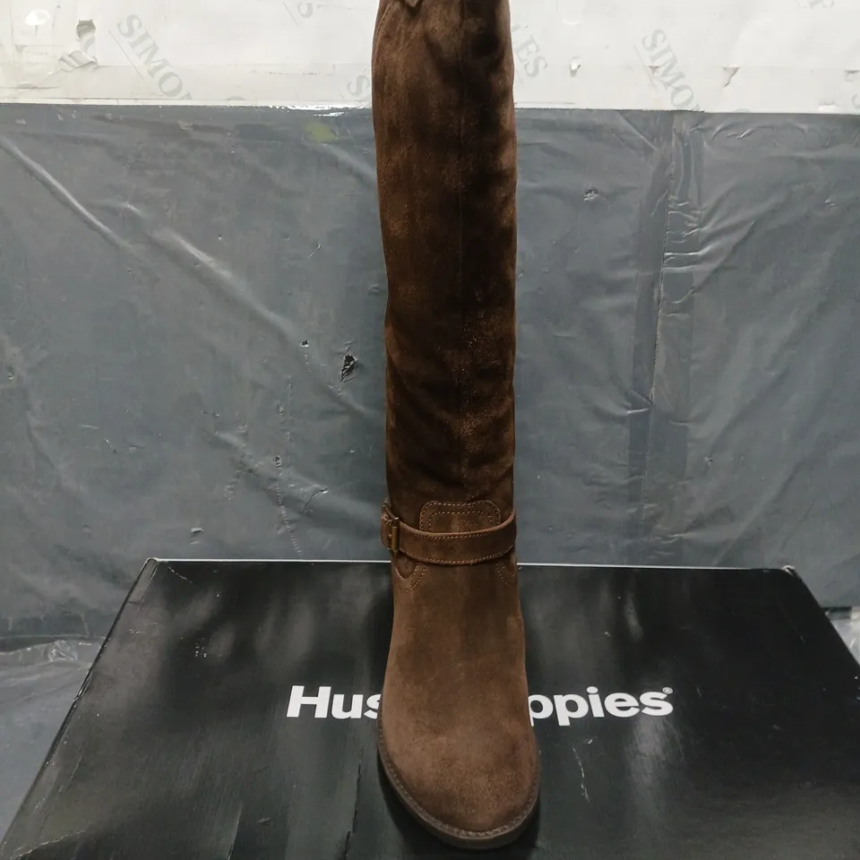 PAIR OF HUSH PUPPIES HEIDI BUCKLE KNEE BOOTS - 6