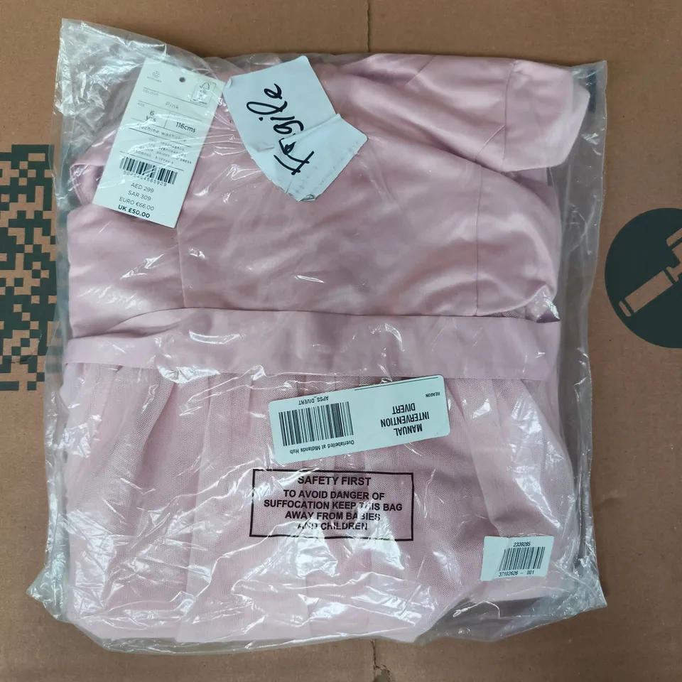 BAGGED MONSOON KID'S BRIDESMAID DRESS IN PINK SIZE 6 YEARS