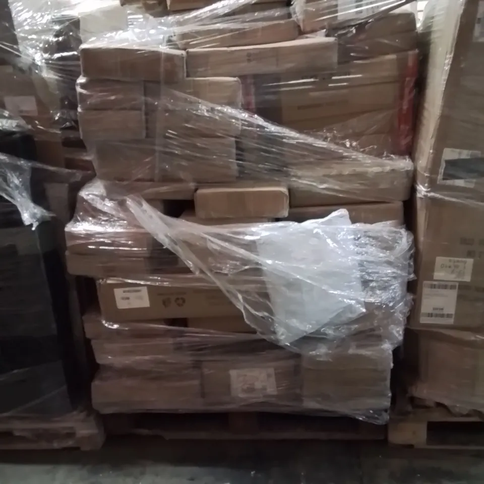 PALLET OF ASSORTED HOUSEHOLD GOODS AND PRODUCTS TO INCLUDE;BED RAIL,COAT,NIGHTSTAND 