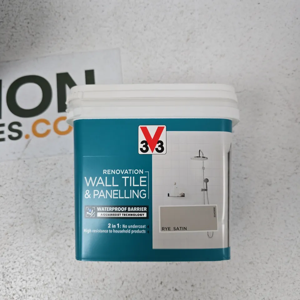 TOTE OF APPROXIMATELY 12 ASSORTED ITEMS TO INCLUDE: WALL TILE AND PANELING PAINT