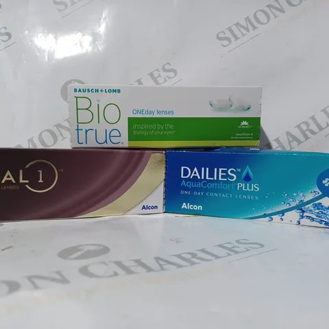 APPROXIMATELY 20 ASSORTED HOUSEHOLD ITEMS TO INCLUDE DAILIES CONTACT LENSES, BIOTRUE CONTACT LENSES, ETC