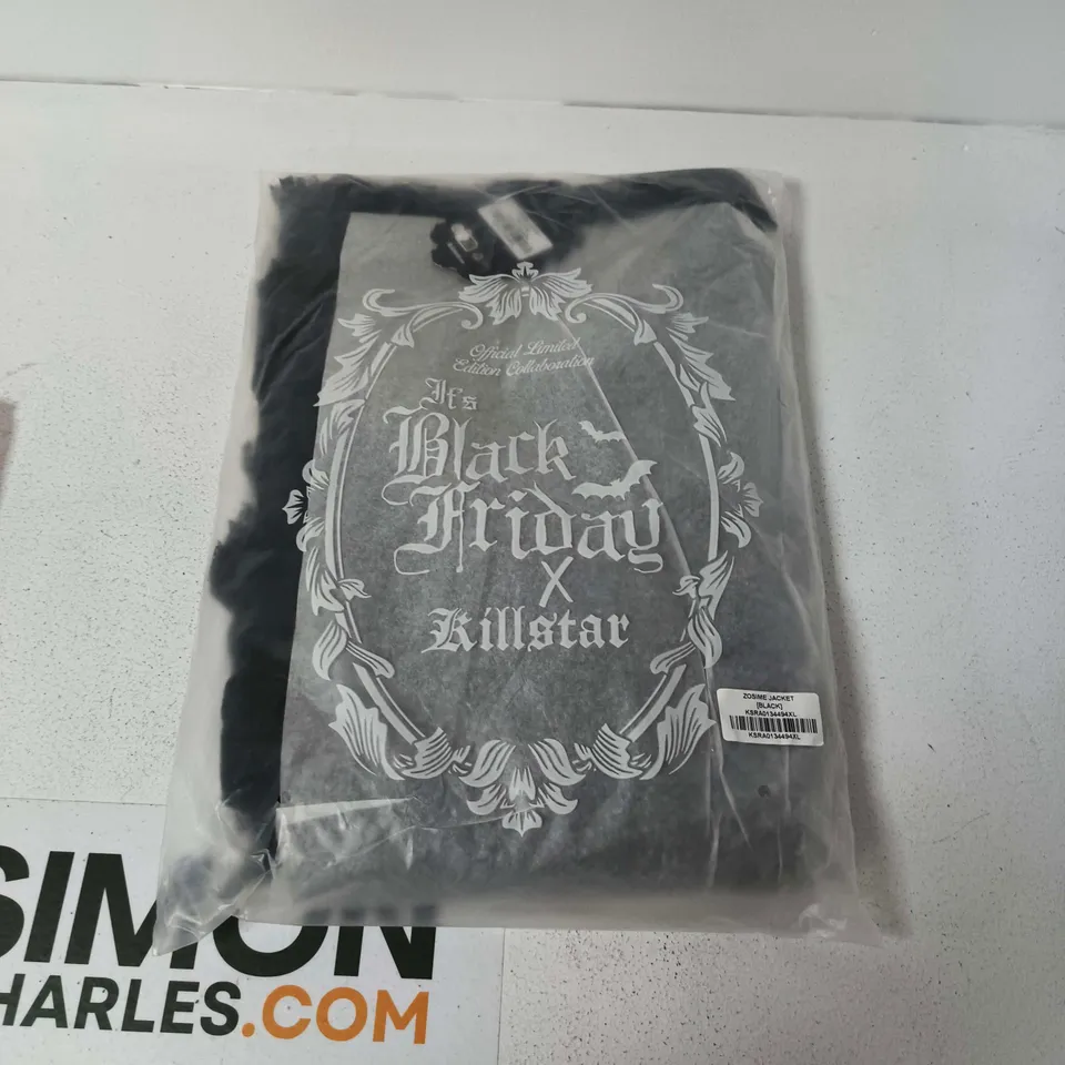 BRAND NEW BAGGED KILLSTAR ZOSMIE JACKET IN BLACK - XL