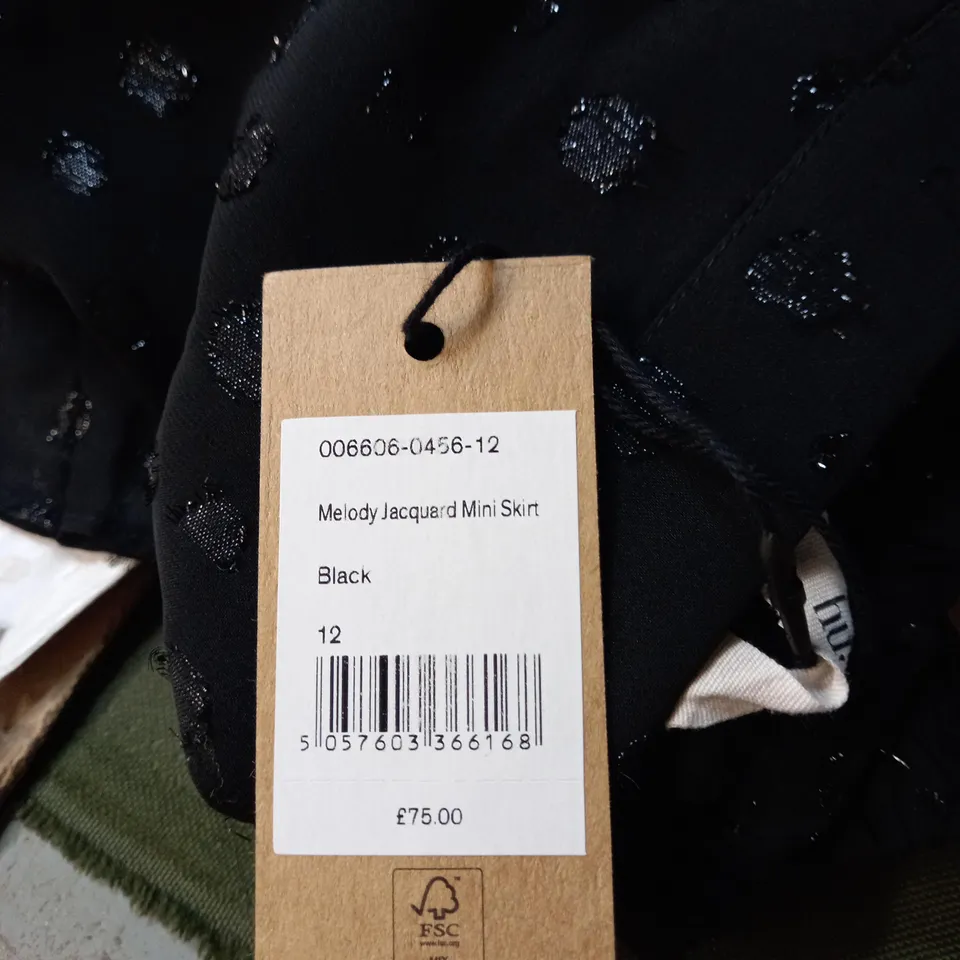 WOMENS HUSH MELODY JACQUARD MINI SKIRT SIZE 12