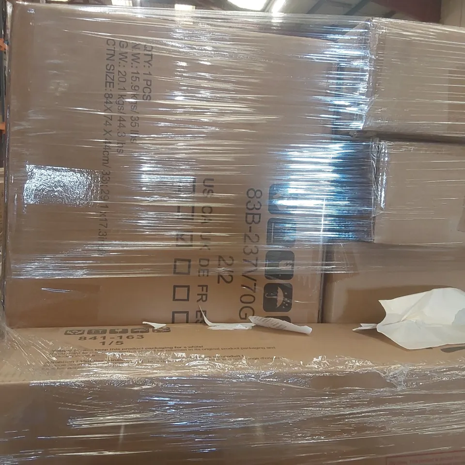 PALLET CONTAINING A VERY LARGE QUANTITY OF ASSORTED DESIGNER FURNITURE PARTS INCLUDING: SIDEBOARD PARTS, BED PARTS, GARDEN FURNITURE PARTS ECT