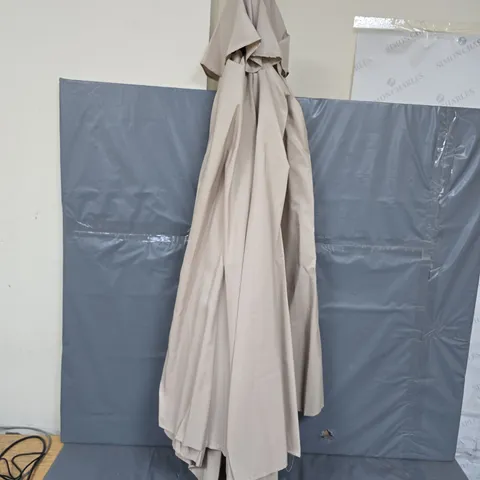 BOXED GARDEN PARASOL IN BEIGE - COLLECTION ONLY